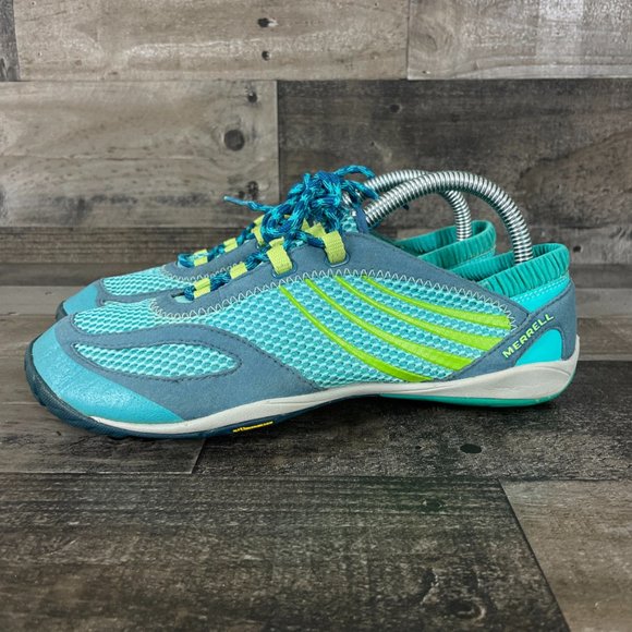 Merrell Pace Glove Womens 8 Caribbean Sea Barefoot Running Shoes J89536 - Picture 3 of 10